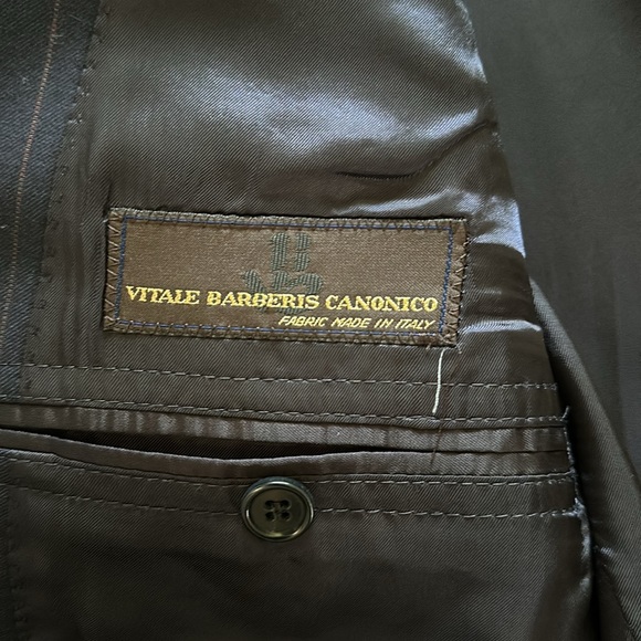 Brooks Brothers Navy Pin-Striped Suit — 42L/36 - Picture 7 of 16